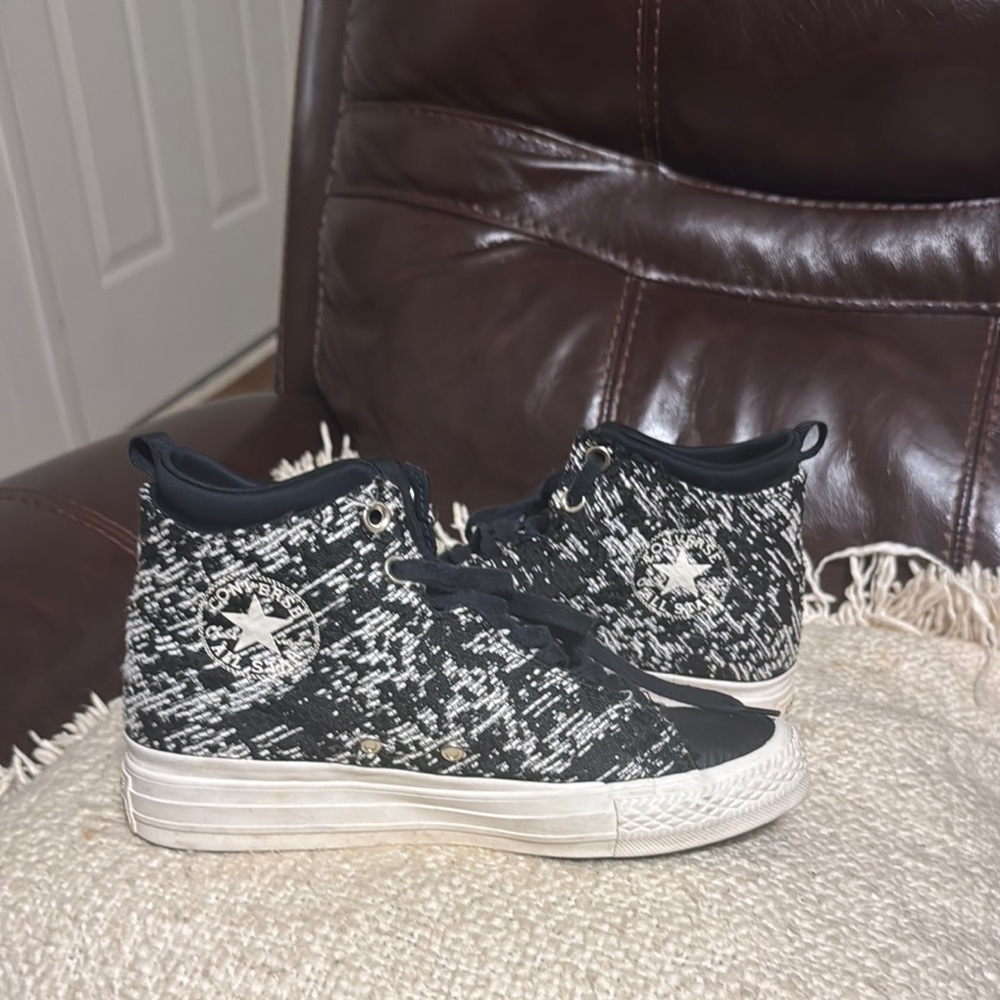 Converse Black and White High-Top Sneakers